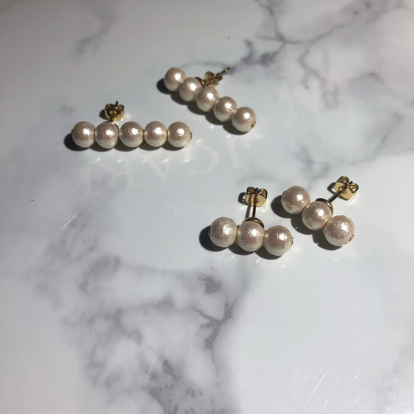 パール スティック ピアス 5連 ピアス（スタッド・一粒） musuha 通販 