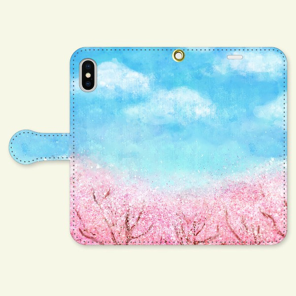 青空と桜☆手帳型スマホケース” 2枚目の画像