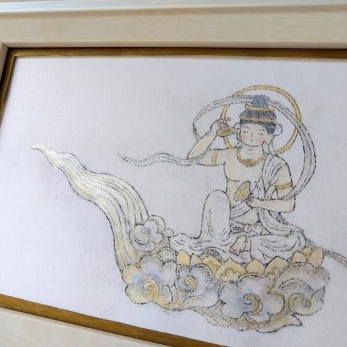 銅版画 雲中供養菩薩 wh01 版画 文鳥 通販 11857686｜Creema(クリーマ