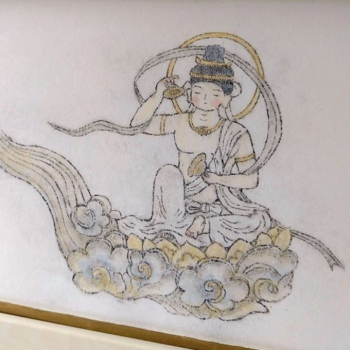 銅版画 雲中供養菩薩 wh01 版画 文鳥 通販 11857686｜Creema(クリーマ