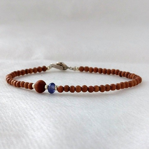 ☆大粒！クリアブルーサファイア ボタンカット ブレス(SA+) ☆クリア