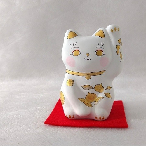 051575 桃の木招き猫キーホルダー