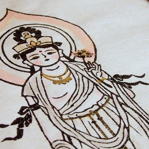 仏像木版画 観音様 聖観音 額入り 版画 文鳥 通販 5506602