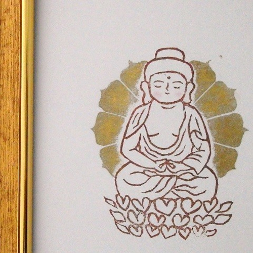 仏像版画 阿弥陀如来 版画 文鳥 通販 8264560｜Creema(クリーマ