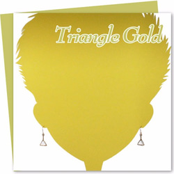 三角トライアングル型チャーム　金色フックピアス　TL1706GC 2枚目の画像