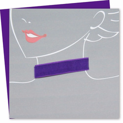 バイオレット／紫色ベルベットりぼんチョーカー　VI2105C 3枚目の画像