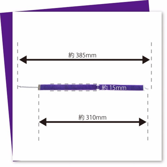 バイオレット／紫色ベルベットりぼんチョーカー　VI2105C 5枚目の画像