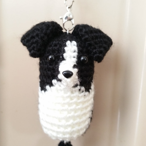 ハンドメイド　編みぐるみストラップ　動物　まとめ売り ボーダーコリー】編みぐるみストラップ あみぐるみ C☆D 通販 5255885