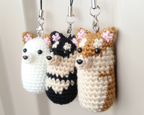 あみぐるみ　柴犬　車飾り　ハンドメイド あみぐるみ 柴犬 車飾り ハンドメイド あみぐるみ 柴犬 車飾り