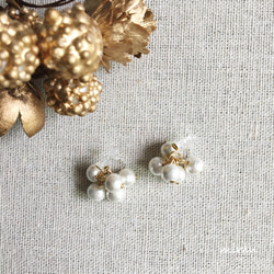 cotton pearl☆つぶつぶイヤリング[ノンホールピアス・ピアス] 1枚目の画像