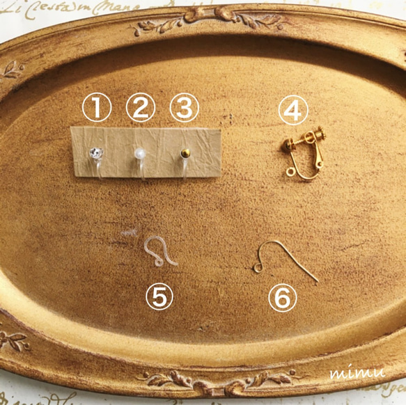 14kgf 3連淡水パール×gold  earring[ノンホールピアス･ピアス] 4枚目の画像