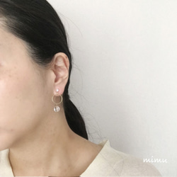 14kgf 一粒の水晶×gold earring [ノンホールピアス･ピアス] 4枚目の画像