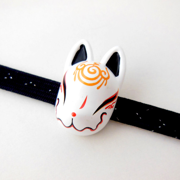 参考作品  『狐の嫁入り』帯留 帯飾りセット 参考作品 『狐の嫁入り』帯留 帯飾りセット