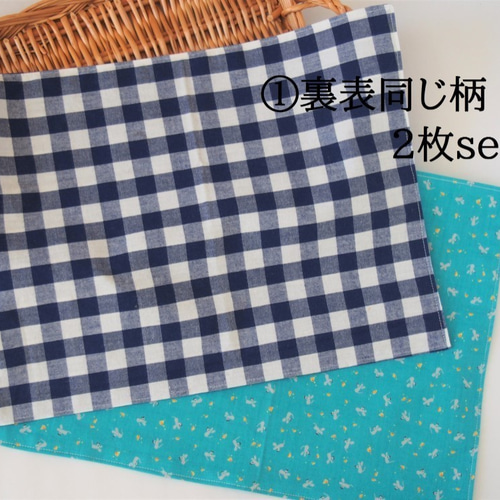 8種類から選べる 2枚set 35×25～26 ランチョンマット 保育園