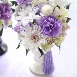 《想･SOU》仏花◇花器の色が選べます♢﻿お供え花・すべてプリザーブドフラワーの仏花 5枚目の画像