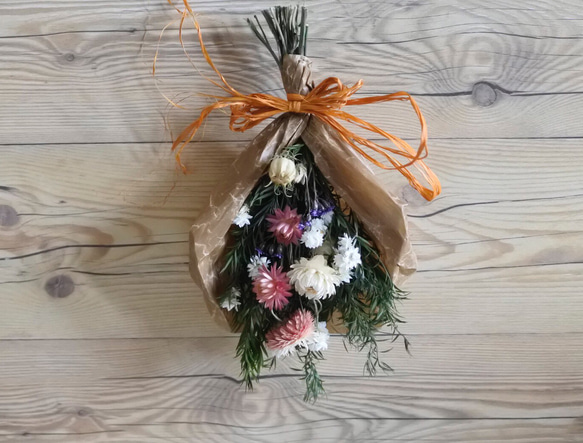 ドライフラワー＊43cm＊プリザーブドガーベラ＊スワッグ ドライフラワー＊43cm＊プリザーブドガーベラ＊スワッグ ドライ