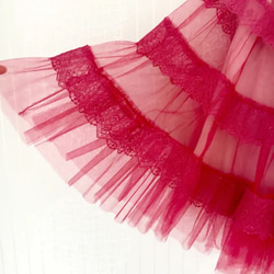 tulle skirt 「arabesque」【Berry pink】 4枚目の画像