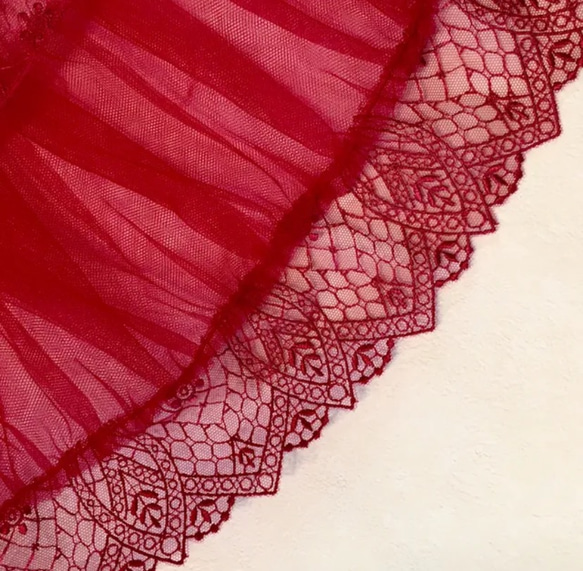 tulle skirt 「arabesque」【Berry pink】 5枚目の画像