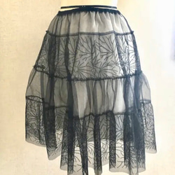 tulle skirt「ice」【black】 2枚目の画像