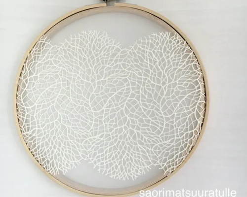 〜＊レースたっぷりな壁飾り＊〜 レースの壁飾り(白の珊瑚)23cmー新築祝い 引越し祝い 結婚祝いにもー