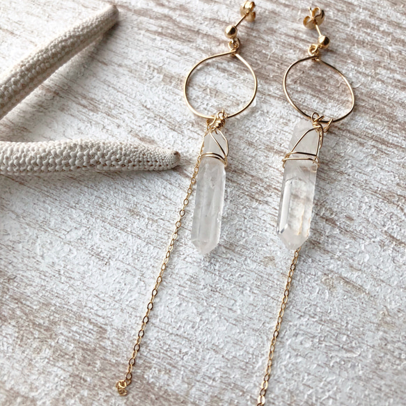 tsurara crystal hoop pierce -14kgf- 1枚目の画像