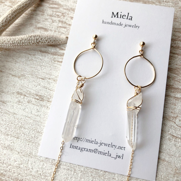 tsurara crystal hoop pierce -14kgf- 2枚目の画像