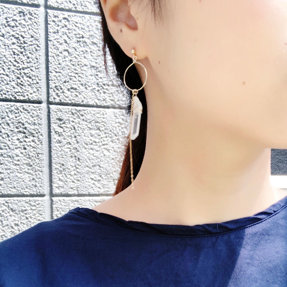 tsurara crystal hoop pierce -14kgf- 3枚目の画像