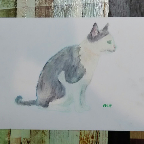 シンプルな横向き猫 イラスト ロレッタ 通販 7979423｜Creema(クリーマ)