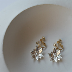 エーデルワイスのイヤリング：silver925 3枚目の画像