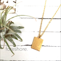 Wording gold plate necklace 1枚目の画像