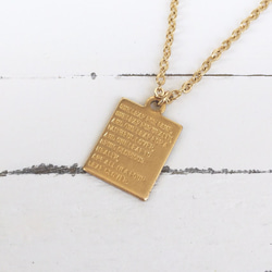 Wording gold plate necklace 3枚目の画像