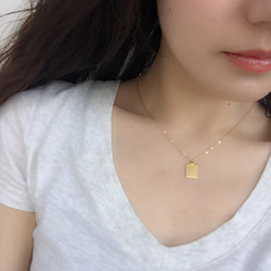 Wording gold plate necklace 4枚目の画像