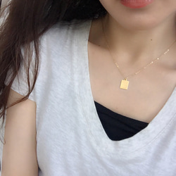 Wording gold plate necklace 5枚目の画像