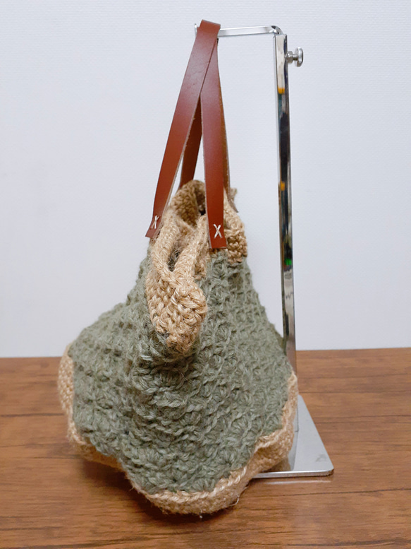 松編み×麻ひもバッグ 3枚目の画像