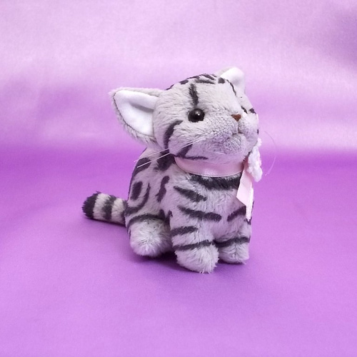 猫ぬいぐるみ「ちびにゃ」アメショシルバー 【受注製作】 ぬいぐるみ