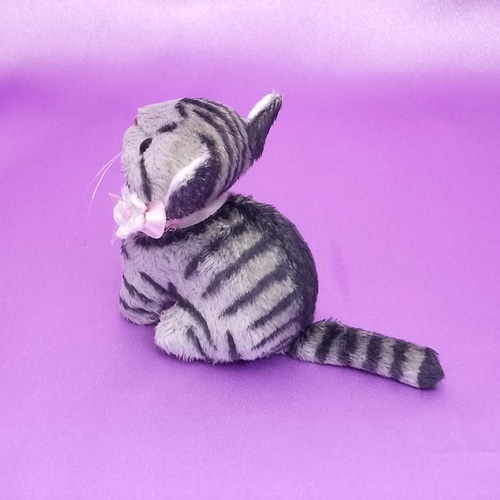 猫ぬいぐるみ「ちびにゃ」サバトラ 【受注製作】 ぬいぐるみ