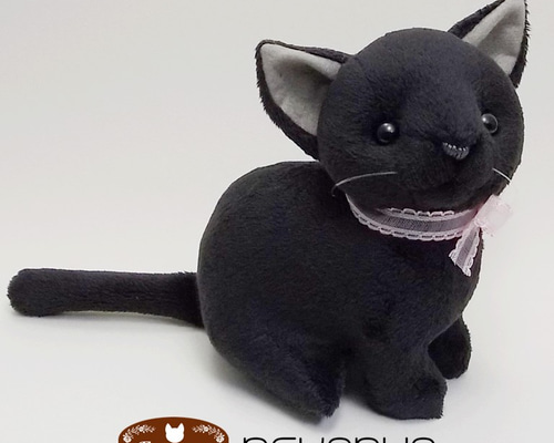 ぬいぐるみ potte 黒猫 猫 （ ヌイグルミ ねこ ネコ 動物 雑貨