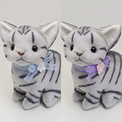 猫ぬいぐるみ「ねこにゃ」サバトラ 【受注製作】 ぬいぐるみ