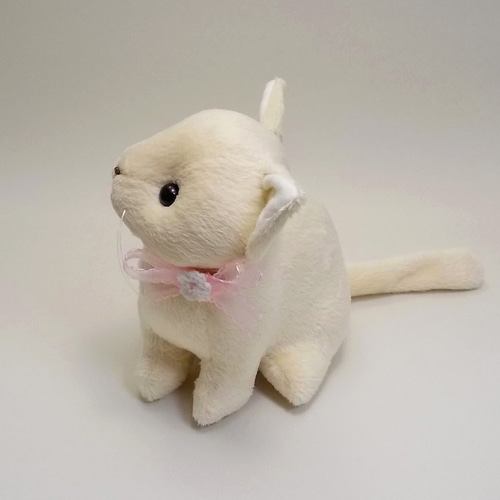 猫ぬいぐるみ「ねこにゃ」ベージュ（クリーム色） 【受注製作