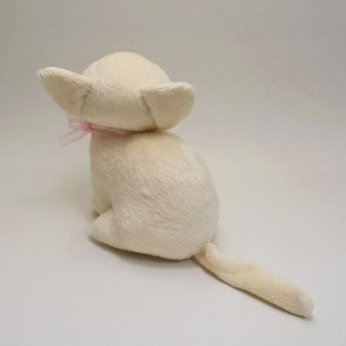 猫ぬいぐるみ「ねこにゃ」ベージュ（クリーム色） 【受注製作