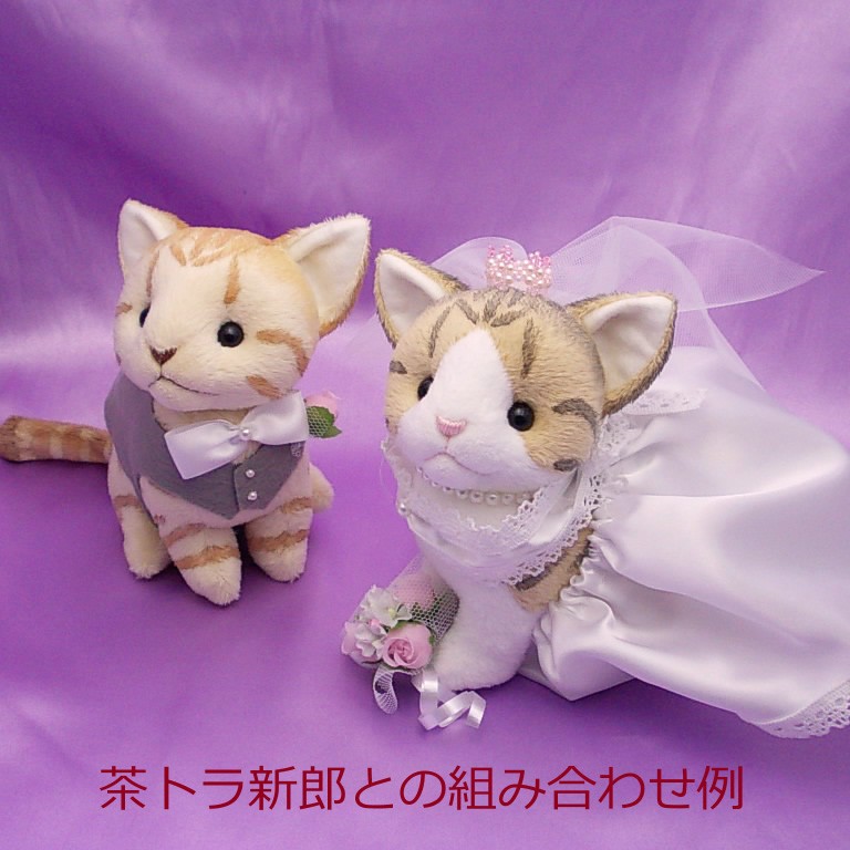 ぐでねこちゃんヘアクリップ 茶とら×紫陽花 淡