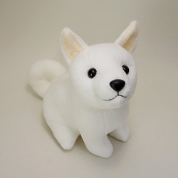 ♡ アンティークぬいぐるみ 白い犬 白い犬 ぬいぐるみ《レトロ》 - メルカリ