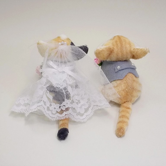 ちびにゃ選べる☆ミニウェディングキャット☆猫種セレクト 【受注製作】 7枚目の画像