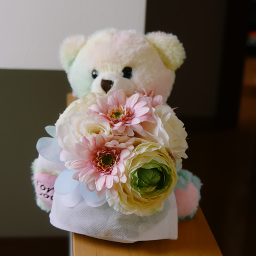 babythree♡ぬいぐるみ花束♡新品未使用♡限定品♡ くまのぬいぐるみミニサイズ 花束付き Creema限定 ポイント11倍
