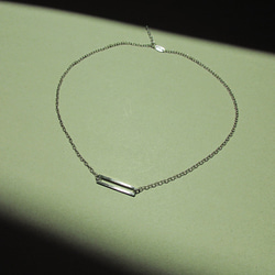 mittag NL421 rectangle necklace_矩框項鍊 925純銀 限量 設計師手做 附品牌原木珠寶盒 第4張的照片