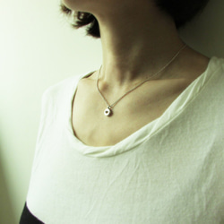 mittag NL702 round heart necklace_圓心項鍊 純銀 限量 設計師手做 附品牌原木珠寶盒 第1張的照片