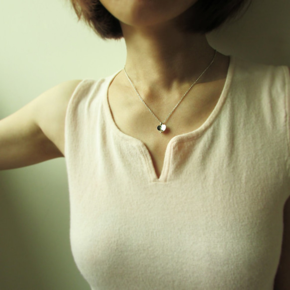 mittag NL705 succulent heart necklace_多肉愛心項鍊 925純銀 限量 設計師手做 第3張的照片