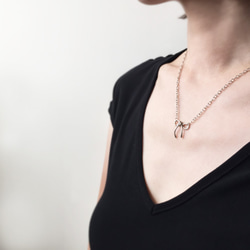 mittag NL710 bow necklace_蝴蝶結項鍊 925純銀 限量 設計師手做 附品牌原木珠寶盒 第1張的照片