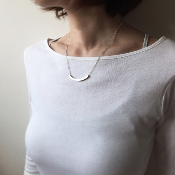 mittag NL803 square tube necklace_方管項鍊 純銀 限量 設計師手做 附品牌原木珠寶盒 第2張的照片