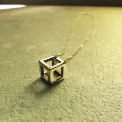 mittag NL812 Cube necklace_立方體項鍊 925純銀 限量 設計師手做 第2張的照片